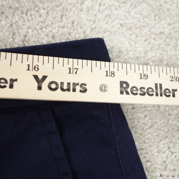 Chaps Shorts Mens 36 Blue Stretch Twill Straight Leg Bermuda Flat Front Casual - Picture 6 of 10